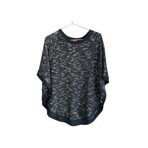 Black and White Knit Poncho by Bali
